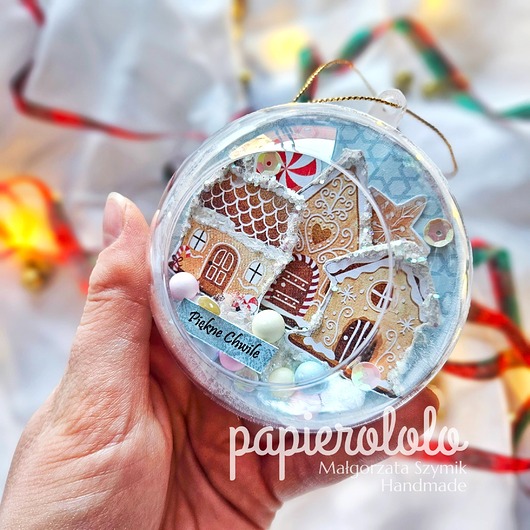 bombki Bombka z domkami z piernika