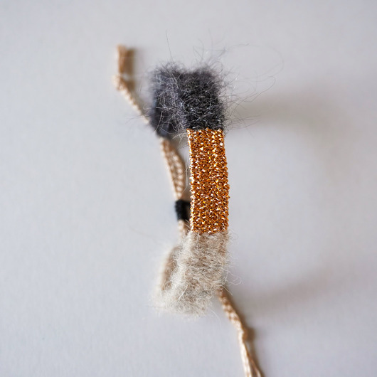 bransoletki - inne Tkana bransoletka z moheru i jedwabiu z regulacją