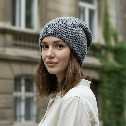 czapki damskie Czapka całoroczna przejściowa cienka bawełna s/m unisex popiel