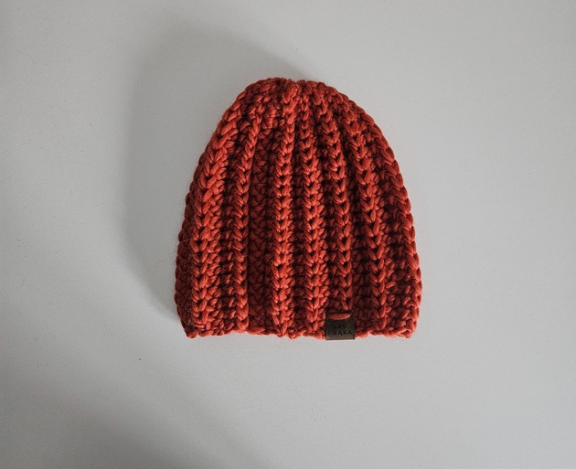 czapki damskie Czapka wełniana pomarańczowy