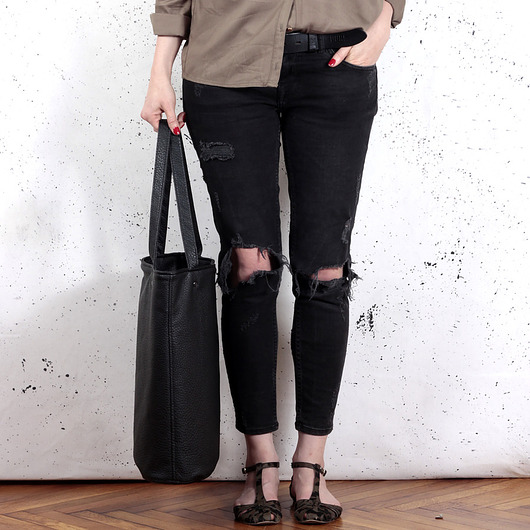 Shopper bag xl czarna hairoo
