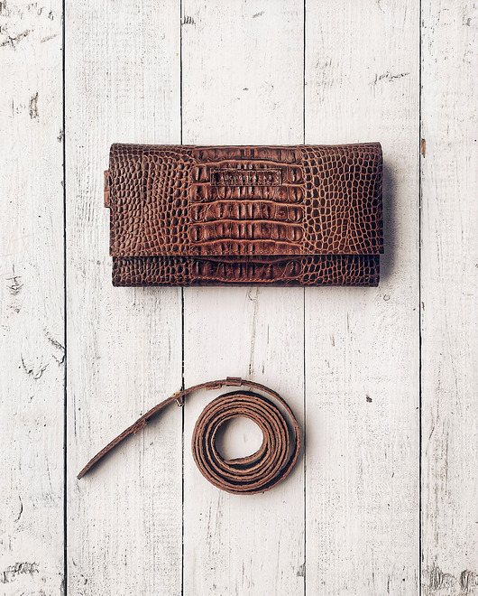 Strap Wallet Brown Croco Alicja Getka LAB