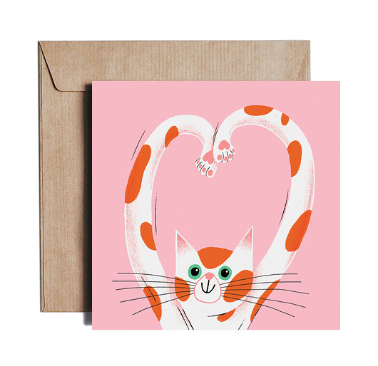 kartki okolicznościowe - wydruki Purr Love Walentynka PIESKOT