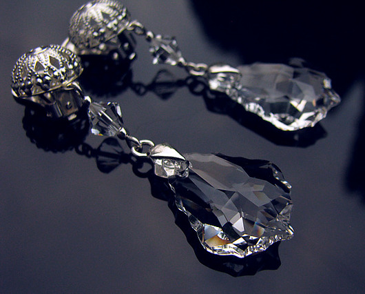Klipsy ślubne - kryształ Swarovski - Evie Marisella