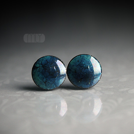 kolczyki ceramiczne Głębinowe 6mm/stal chirurgiczna/