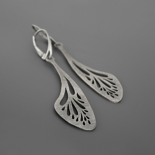 kolczyki srebrne Kolczyki skrzydła srebro