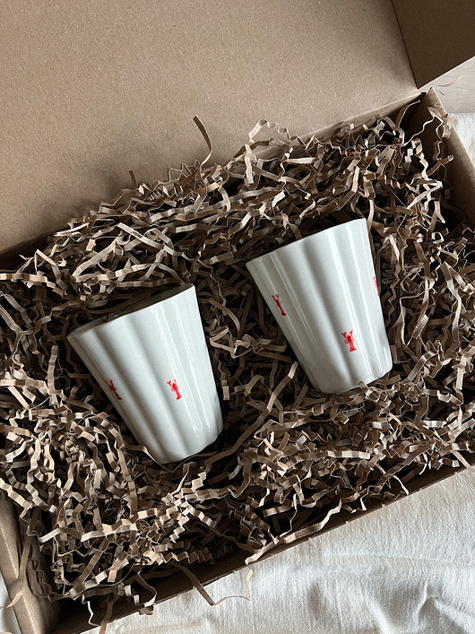 kubki Zestaw prezentowy 2 kubki porcelanowe