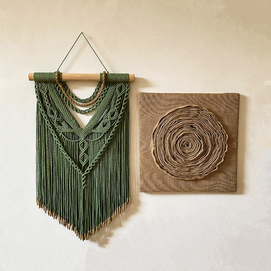 makramy Makrama Boho Life- szałwia