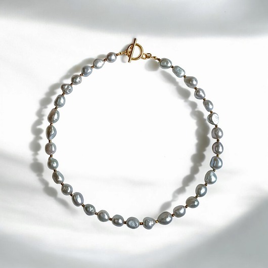 kolie LUX. Srebrne perły - naszyjnik - kolia