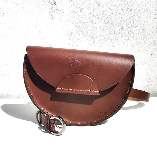 saszetka nerka BELTBAG półkole saszetka ze skóry naturalej