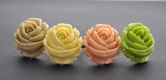 Vintage flowers- zielona róża butterflyart