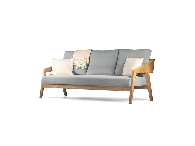 sofy i szezlongi sofa Piko tapicerowana dąb naturalny