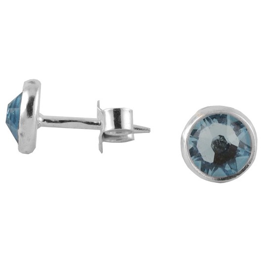 Srebrne kolczyki z cyrkoniami kryształ Swarovski sztyft ATdiament