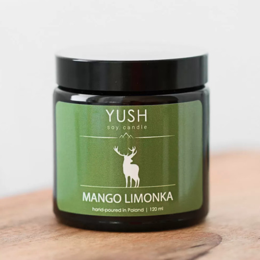 Świeca sojowa MANGO I LIMONKA 120 ml -YUSH- yush