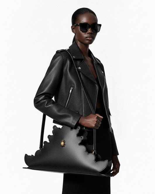 torby na ramię Torebka 'NESPOON' czarna skórzana na ramię