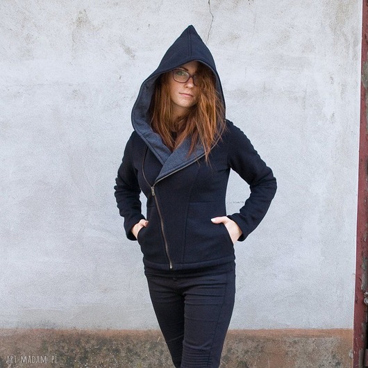 bluza z kapturem damska Bluza damska w stylu remoneski , gotycki styl