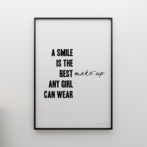 SMILE IS THE BEST MAKE-UP... - grafika 100x70 MINIMALLIVING