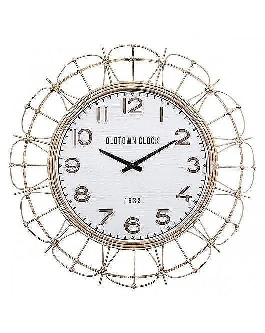 Zegar Ścienny z Rattanu 73 cm MIA home