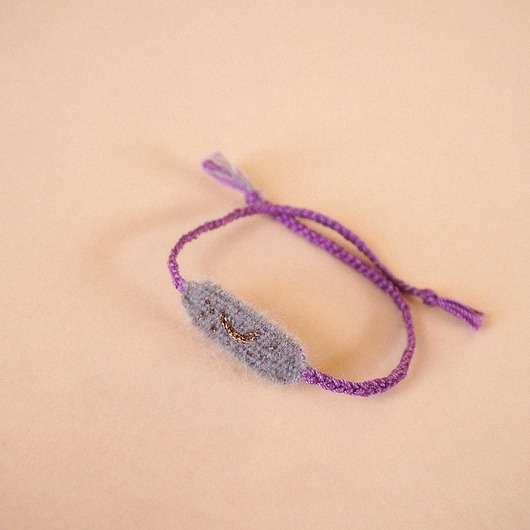 bransoletki - inne Tkana na krośnie bransoletka handmade - księżyc