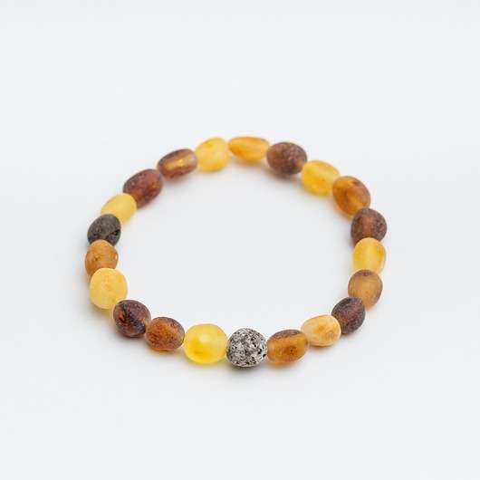 bransoletki z kamieni naturalnych Bransoletka z bursztynu bałtyckiego elastyczna