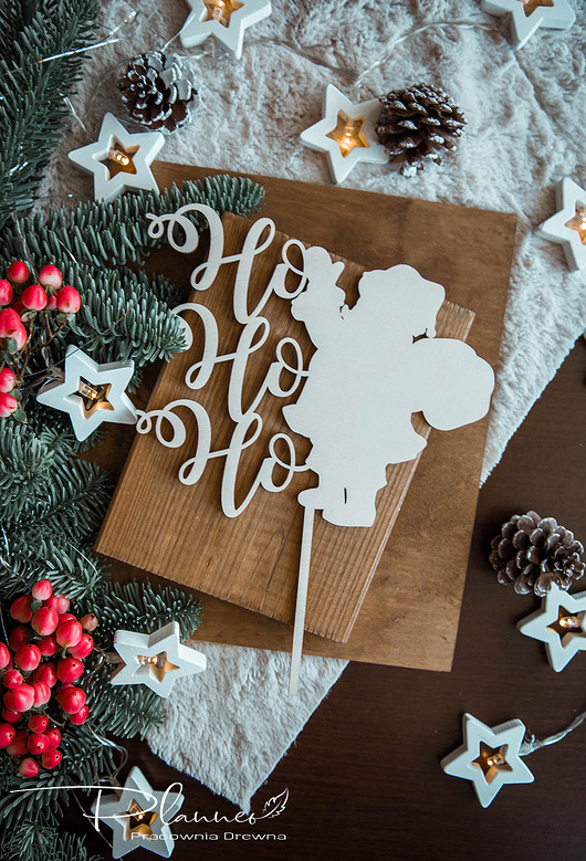 dekoracje świąteczne Topper Ho Ho Ho