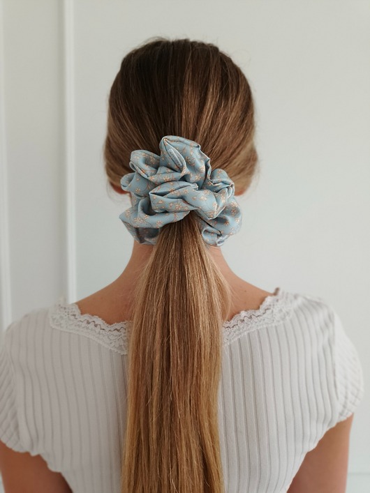 gumki do włosów Gumka jedwabna, scrunchie,morning blossom MAXI
