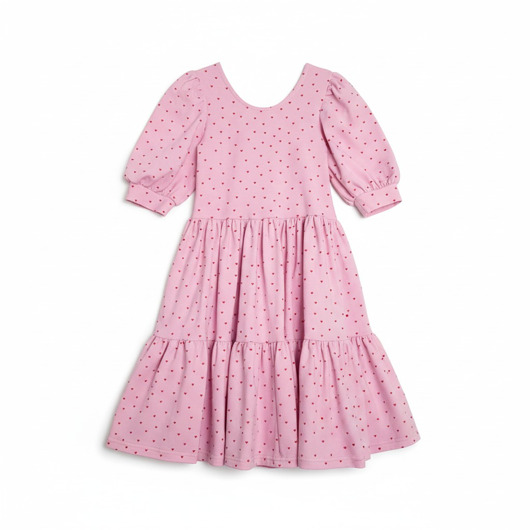 sukienki dla dziewczynki Sukienka różowa w serduszka