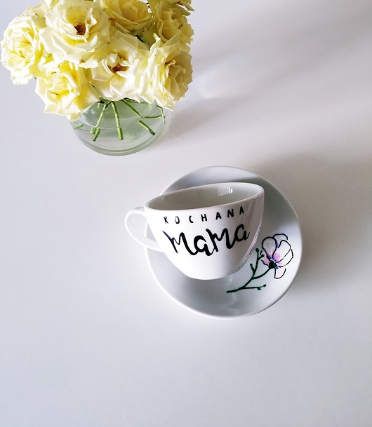 kochana mama filiżanka + spodek MUKI design