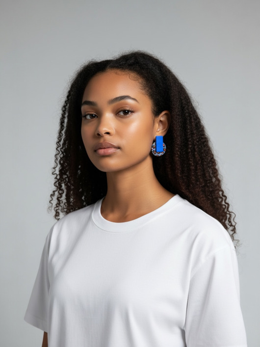 kolczyki z masy plastycznej Kolczyki Blue Pan