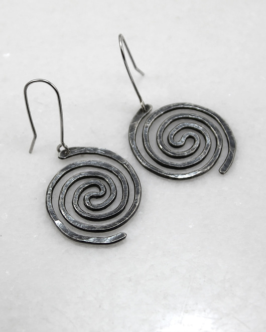 kolczyki srebrne Spiralne - srebrne kolczyki lub klipsy