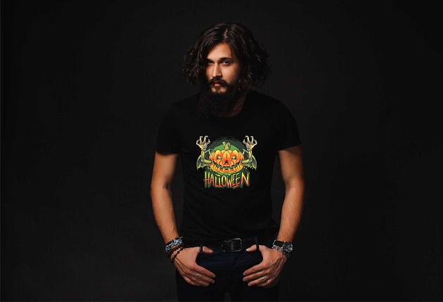 t-shirty męskie Koszulka organiczna  z nadrukiem Pumpkin