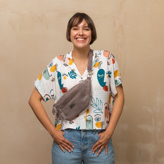 saszetka nerka Sztruksowa nerka fall latte