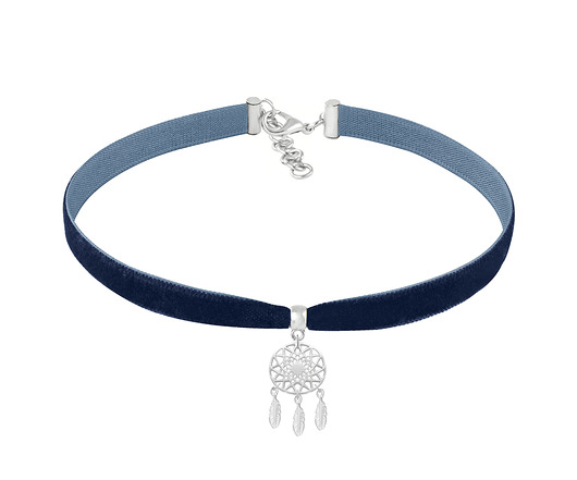 Boho Choker - navy blue velvet Lavoga