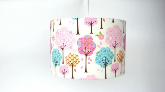 Lampa Lampka Nocna Abażur Klosz Drzewka Cream made by mama