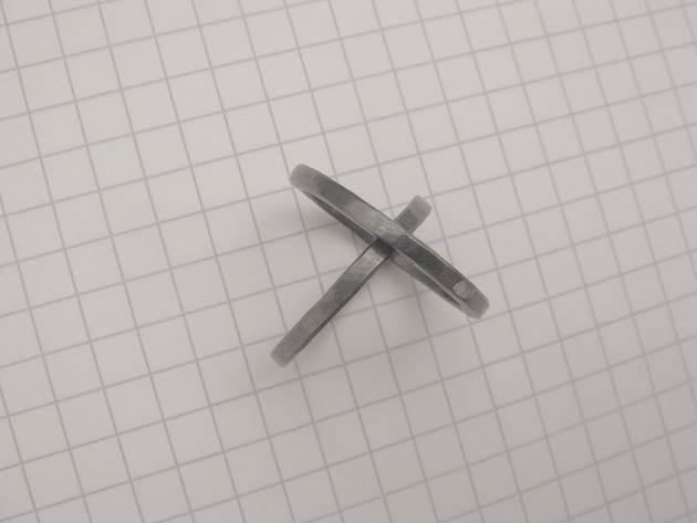 obrączki ślubne Dwie obrączki kute > srebro 925 > oksydowane > 2 mm