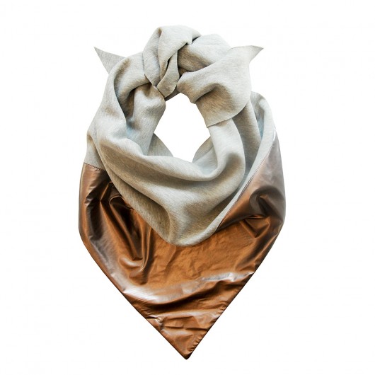 Szal Szalik Komin Trójkątna Chusta ORIGAMI BRASS CADOaccessories