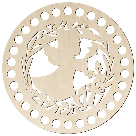 dekoracje świąteczne Baza Podstawa do Szydełkowania Drewniana 15 cm Okrągła Spód do Koszyczka