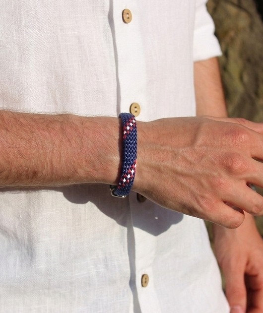 biżuteria męska Męska bransoletka sportowa ArgentoMen w stylu marynistycznym