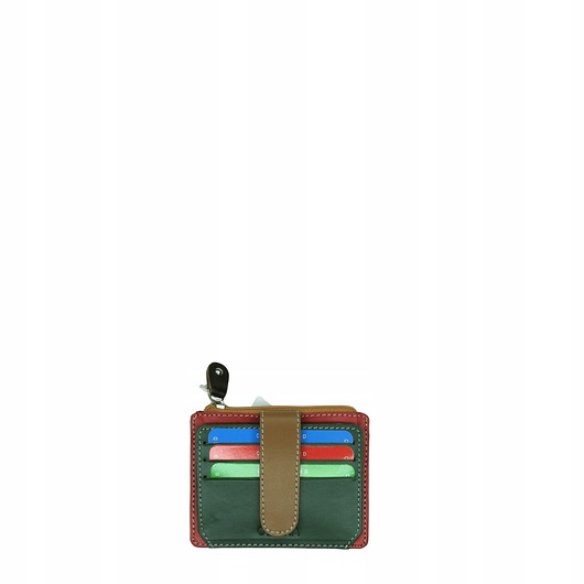 portfele damskie Etui organizer na karty składane skórzane na prezent przegrody OLIVKA