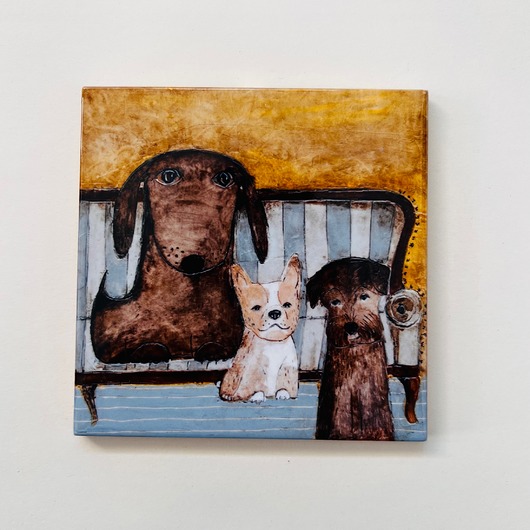 grafiki i ilustracje Kafle ceramiczne zwierzęta - psy