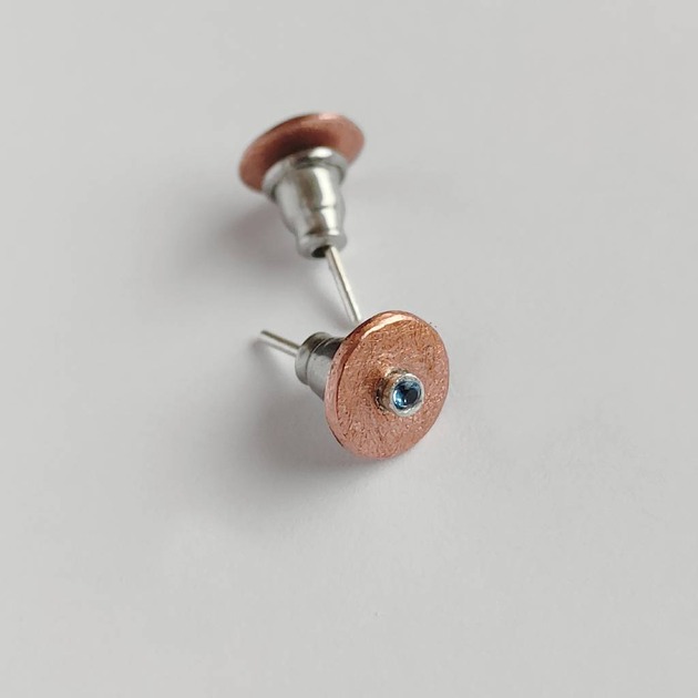 kolczyki z kamieniami Kolczyki OKRĄG