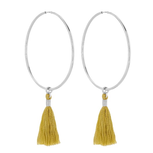 kolczyki srebrne Duże srebrne kolczyki z chwostami