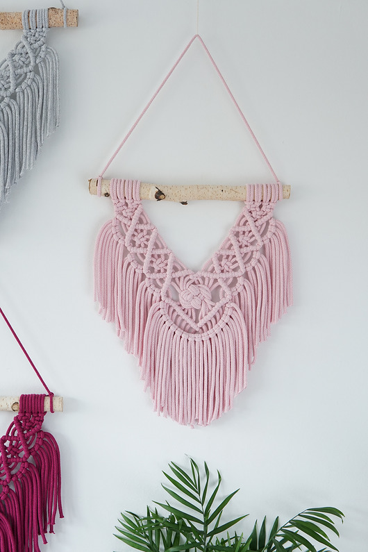 makramy Makrama Pink Wiking S