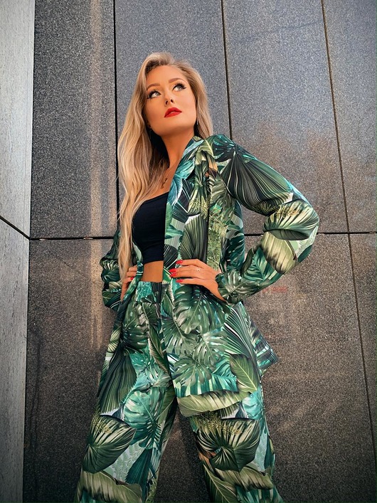 marynarki damskie Marynarka damska - egzotyczne liście