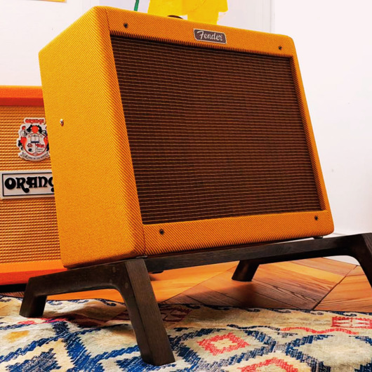 meble - inne Amp Stand Black Danish Cord - Drewniany stojak na wzmacniacz gitarowy