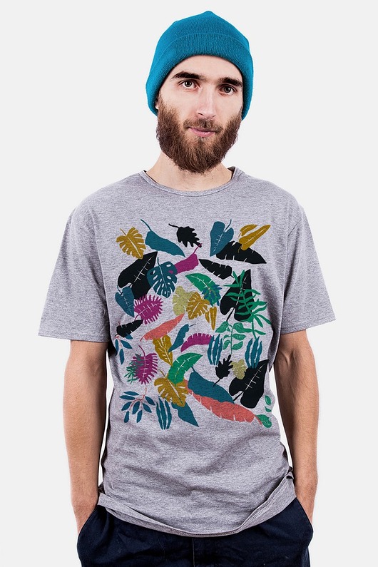T-shirt męski 'liście' dziendobry