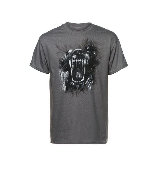 t-shirty męskie Koszulka z wilkiem ręcznie malowana, wilk