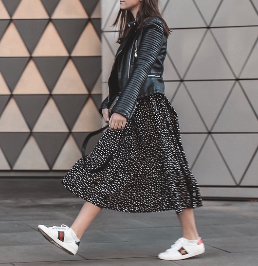 sukienka długa LUCIE BLACK DOTS elevenstory