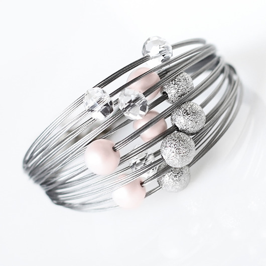 bransoletki wire wrapping Bransoleta Satin Glow