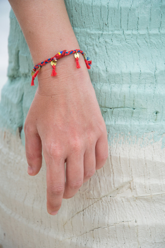 bransoletka Papuga / ceramika / chwosty NOMAD ACCESSORIES